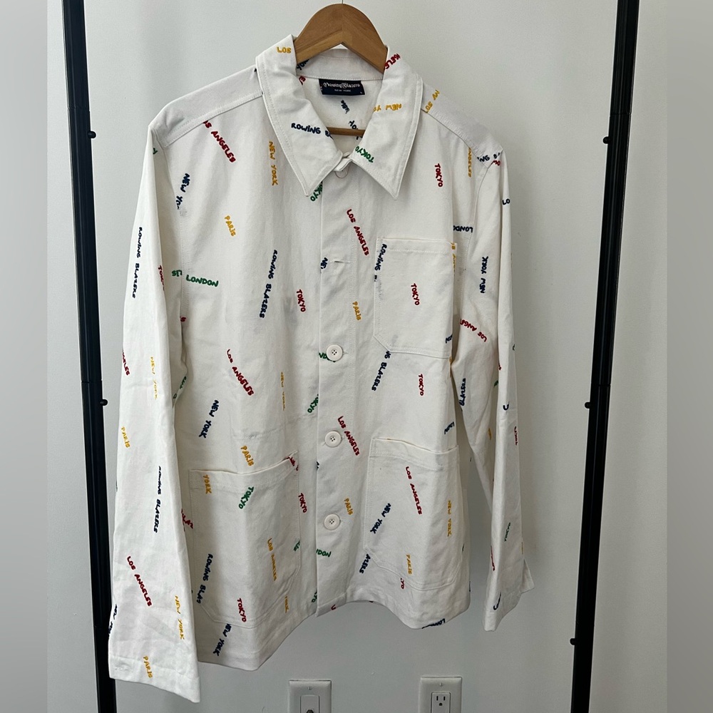 Rowing Blazers White “Cities” Embroidered Jacket